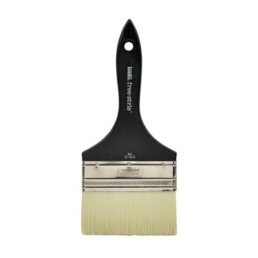 LQX PROFESSIONAL FREESTYLE LARGE SCALE BRUSH BROAD FLAT/VARNISH 4-INCH SHORT HANDLE