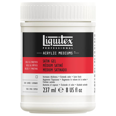 LQX ACRYLIC MEDIUMS 237ML POT SATIN GEL MEDIUM 887452047599