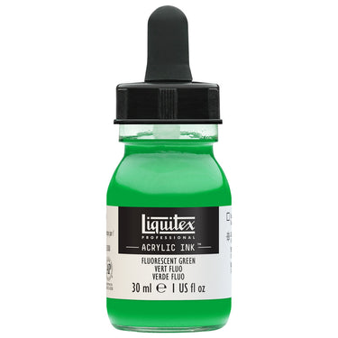 LQX ACRYLIC INK 30ML FLUORESCENT GREEN 887452048596