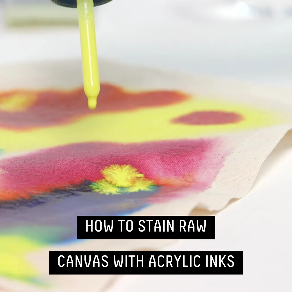 Acrylic Ink Tutorial HOW TO STAIN RAW CANVAS WITH ACRYLIC INKS – Liquitex UK