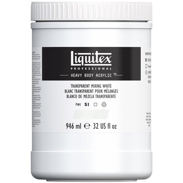 LQX HEAVY BODY ACRYLIC 946ML 430 TRANSPARENT MIXING WHITE 887452053620 [ROW]