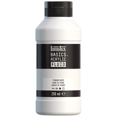 LQX BASICS FLUID ACRYLIC 250ML TITANIUM WHITE 887452056287 [ROW]