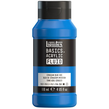 LQX BASICS FLUID ACRYLIC 118ML CERULEAN BLUE HUE 887452056003 [NA]