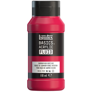 LQX BASICS FLUID ACRYLIC 118ML CADMIUM RED DEEP HUE 887452055402 [ROW]