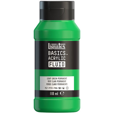 LQX BASICS FLUID ACRYLIC 118ML LIGHT GREEN PERMANENT 887452055587 [ROW]