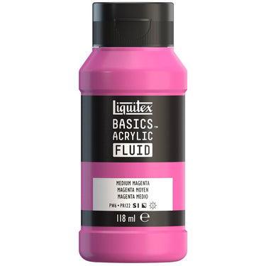 LQX BASICS FLUID ACRYLIC 118ML MEDIUM MAGENTA 887452055440 [ROW]