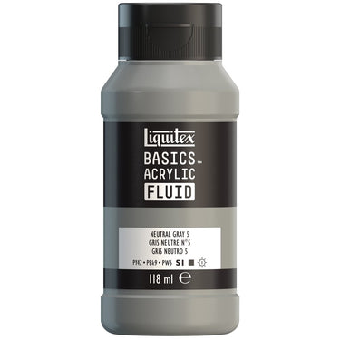 LQX BASICS FLUID ACRYLIC 118ML NEUTRAL GRAY 5 887452055662 [ROW]