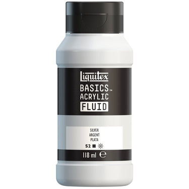 LQX BASICS FLUID ACRYLIC 118ML SILVER 887452055723 [ROW]