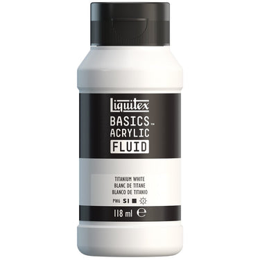 LQX BASICS FLUID ACRYLIC 118ML TITANIUM WHITE 887452055655 [ROW]