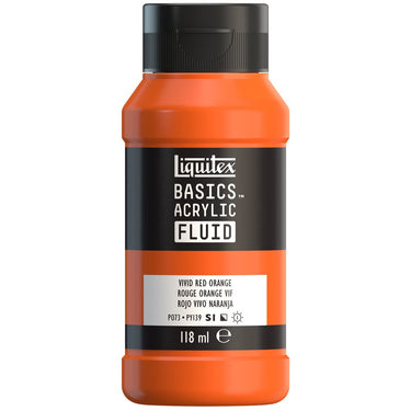 LQX BASICS FLUID ACRYLIC 118ML VIVID RED ORANGE 887452055365 [ROW]