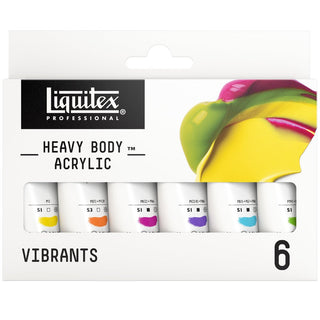 LQX HEAVY BODY ACRYLIC 6X22ML VIBRANTS SET [DHI] 887452995418