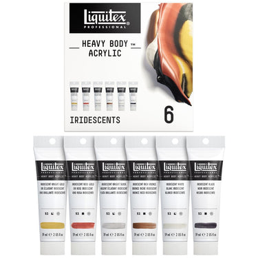 LQX HEAVY BODY ACRYLIC 6X59ML IRIDESCENT SET [DHI TUBES OUT] 887452048916