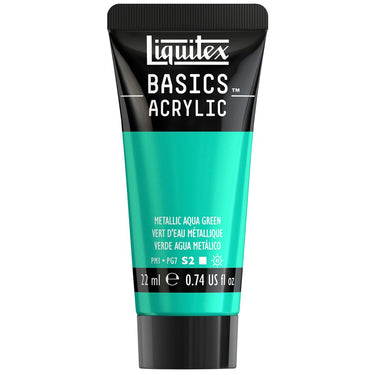 LQX BASICS ACRYLIC 22ML 339 METALLIC AQUA GREEN 887452064626