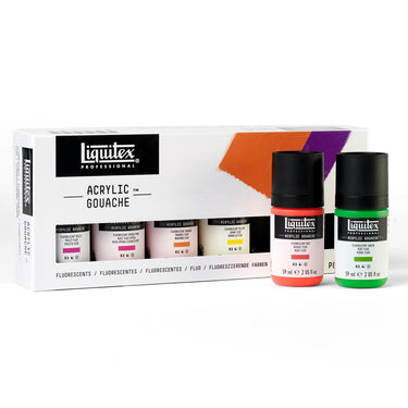 LQX ACRYLIC GOUACHE SET 6X59ML FLUORESCENTS 887452999928