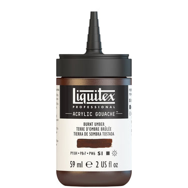 LQX ACRYLIC GOUACHE 59ML CAP OFF 128 BURNT UMBER 887452999775