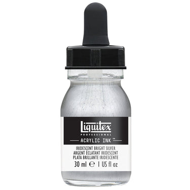 LQX ACRYLIC INK 30ML 236 IRIDESCENT BRIGHT SILVER 094376975864