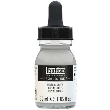LQX ACRYLIC INK 30ML 599 NEUTRAL GRAY 5 - 094376976038