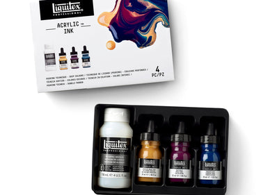 LQX ACRYLIC INK SET 3X30ML POURING - DEEP COLORS [OPEN] 887452997399