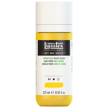 LQX SOFT BODY ACRYLIC 237ML 890 CADMIUM-FREE YELLOW MEDIUM 887452998686