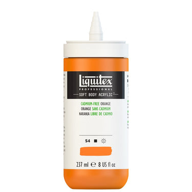 LQX SOFT BODY ACRYLIC 237ML CAP OFF 892 CADMIUM-FREE ORANGE 887452998655