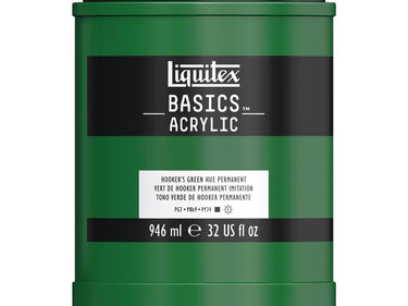 LQX BASICS ACRYLIC 946ML 224 HOOKERS GREEN HUE PERMANENT 887452031864