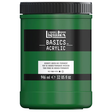LQX BASICS ACRYLIC 946ML 224 HOOKERS GREEN HUE PERMANENT 887452031864