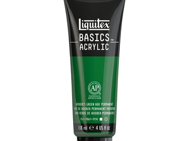 LQX BASICS ACRYLIC 118ML 224 HOOKERS GREEN HUE PERMANENT 094376933093