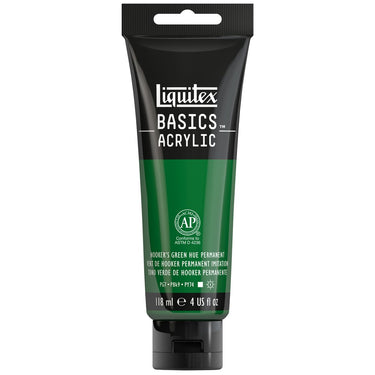 LQX BASICS ACRYLIC 118ML 224 HOOKERS GREEN HUE PERMANENT 094376933093