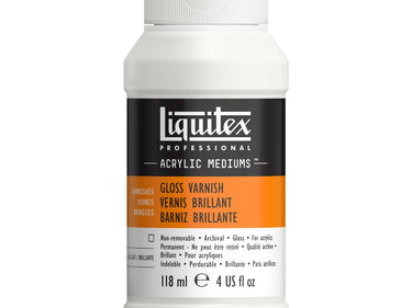 LQX ACRYLIC MEDIUMS 118ML GLOSS VARNISH 094376931365