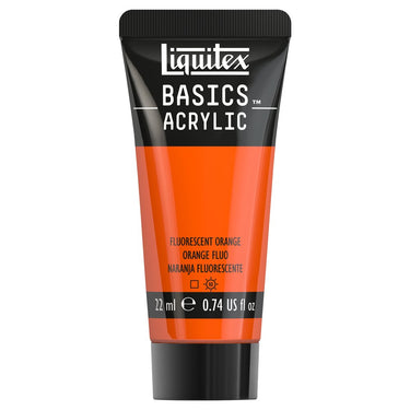 Basics Acrylic Color - Fluorescent Orange