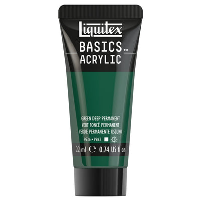 LQX BASICS ACRYLIC 22ML 350 GREEN DEEP PERMANENT 094376975246