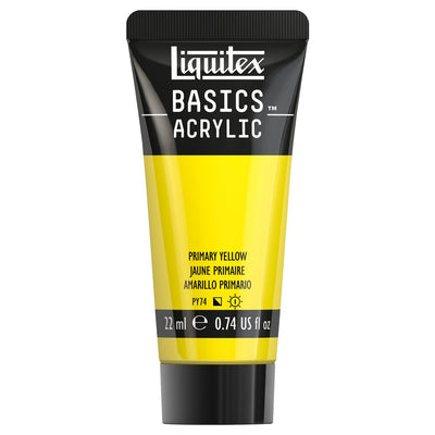 LQX BASICS ACRYLIC 22ML 410 PRIMARY YELLOW 094376975437