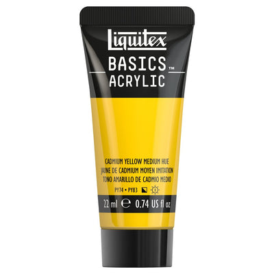 LQX BASICS ACRYLIC 22ML 830 CADMIUM YELLOW MEDIUM HUE 094376975208