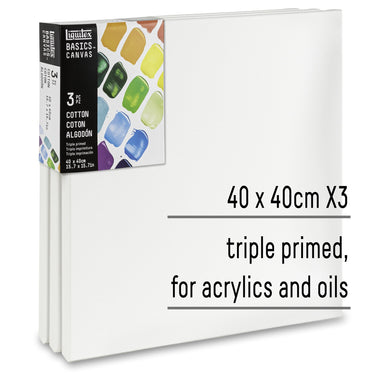 Basics Cotton Canvas 40x40cm - 3 Pack