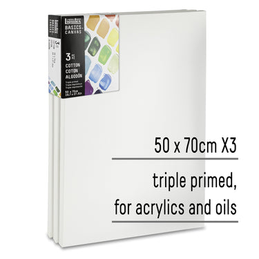 Basics Cotton Canvas 50x70cm - 3 Pack