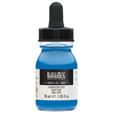 LQX ACRYLIC INK 30ML FLUORESCENT BLUE 887452048589